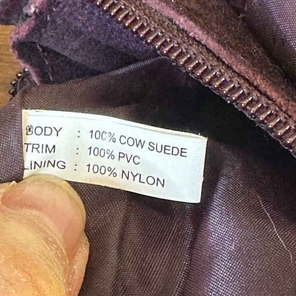🌟HP🌟VTG 1990s Purple Suede Bling Flap Style Shoulder Bag by New York & Company - Picture 11 of 14